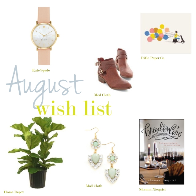 August Wish List 2014
